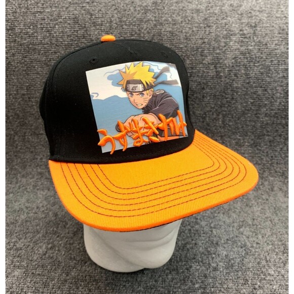 Naruto Shippuden Hat Snapback Cap Embroidered Uzumaki Clan Japanese Anime Screen - Picture 2 of 6
